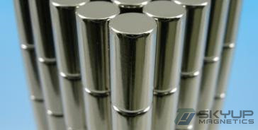 Cylinder NdFeB  magnets with coating Nickel  used in louder speakers ,with ISO/TS certification