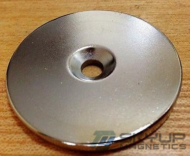 high quality rare earth strong power countersunk Neo disc magnet
