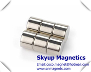 Cylinder  rare earth NdFeB Magnets used in Electronics and small motors ,with ISO/TS certification